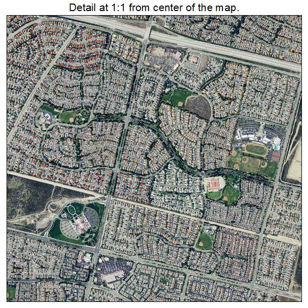 Rancho Cucamonga, California aerial imagery detail