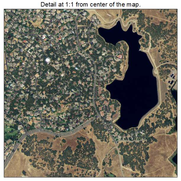 Rancho Murieta, California aerial imagery detail