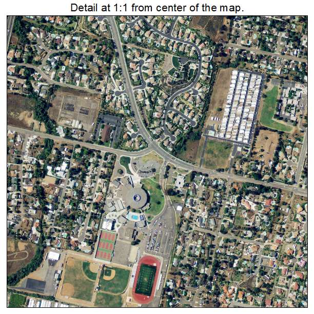 Rancho San Diego, California aerial imagery detail
