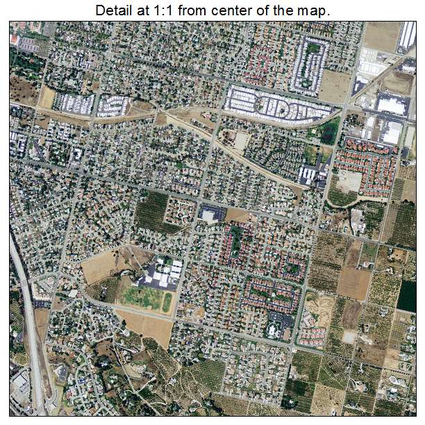 Redlands, California aerial imagery detail