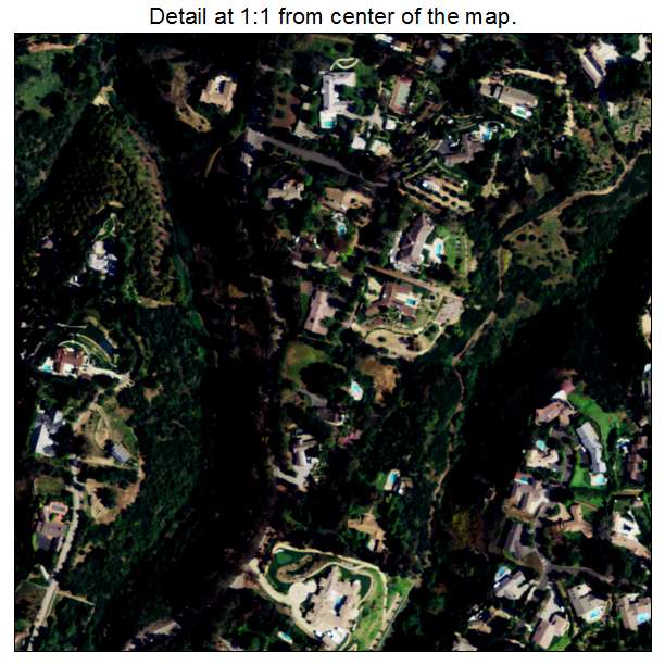 Rolling Hills, California aerial imagery detail