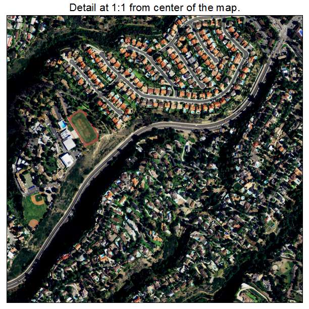 Rolling Hills Estates, California aerial imagery detail