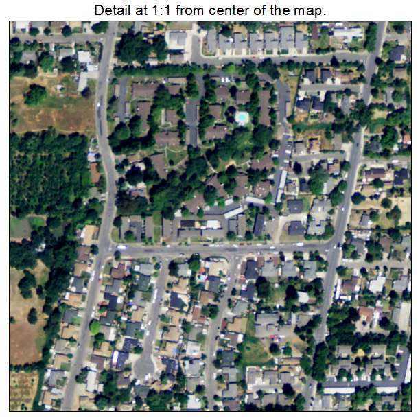 Roseland, California aerial imagery detail