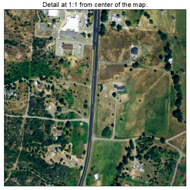 Round Mountain, California aerial imagery detail