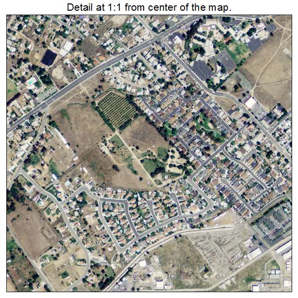 Rubidoux, California aerial imagery detail