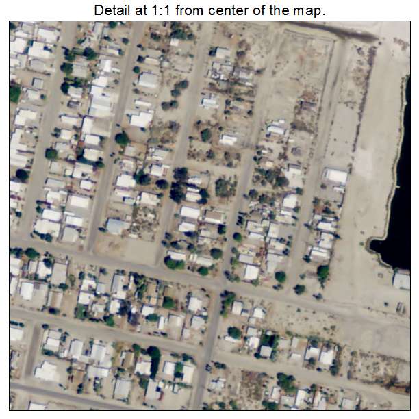 Salton Sea Beach, California aerial imagery detail