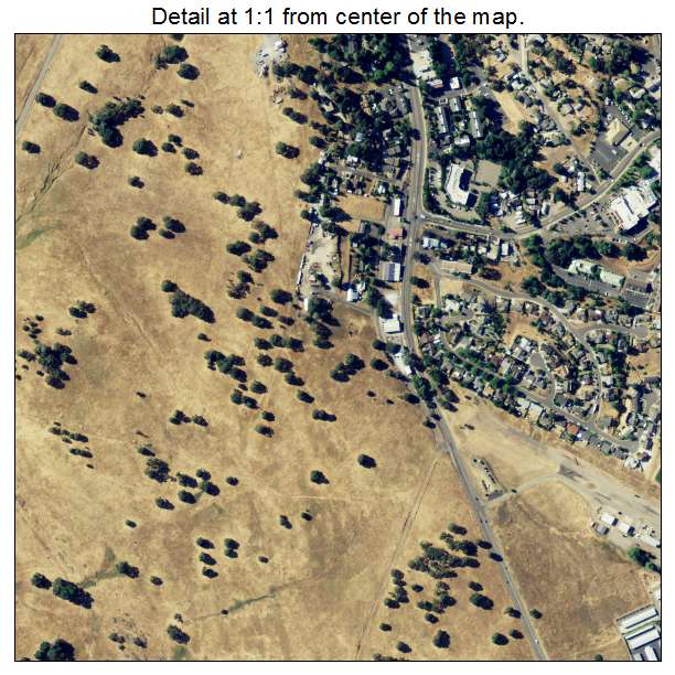 San Andreas, California aerial imagery detail