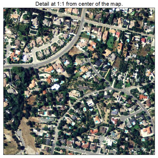 San Antonio Heights, California aerial imagery detail