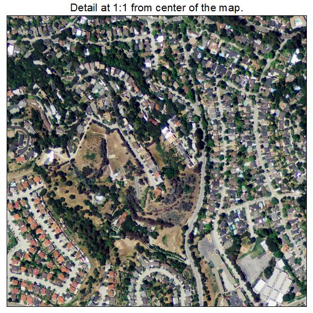 San Carlos, California aerial imagery detail