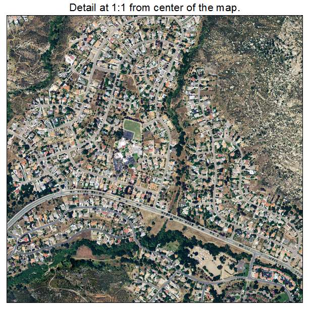 San Diego Country Estates, California aerial imagery detail