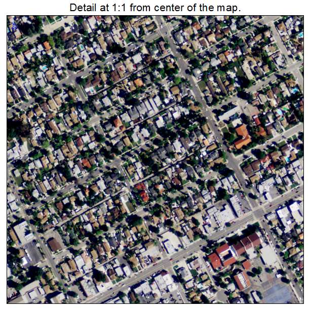 San Fernando, California aerial imagery detail