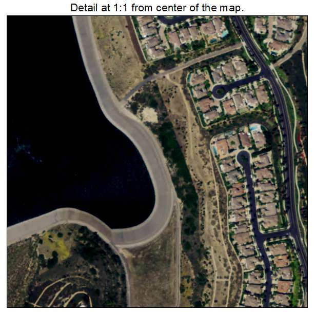 San Joaquin Hills, California aerial imagery detail