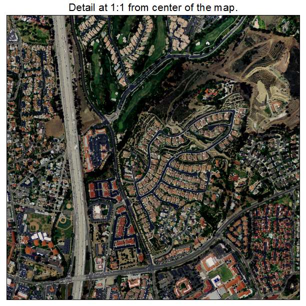 San Juan Capistrano, California aerial imagery detail