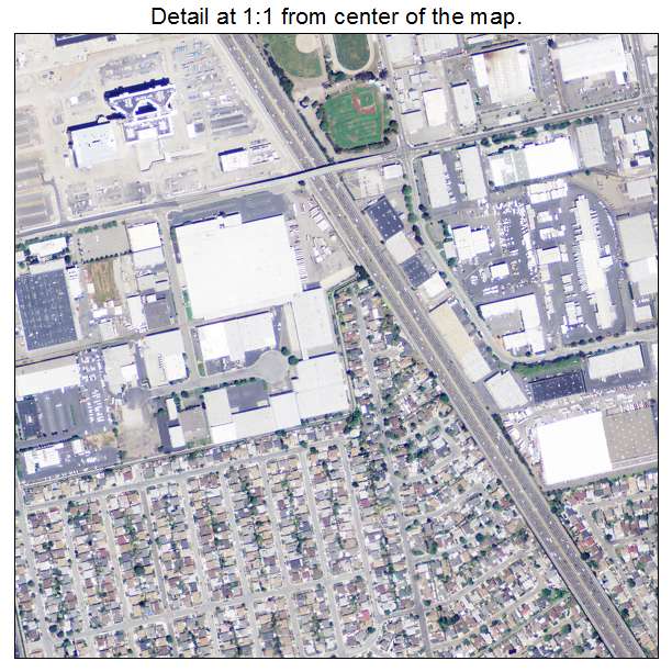 San Leandro, California aerial imagery detail