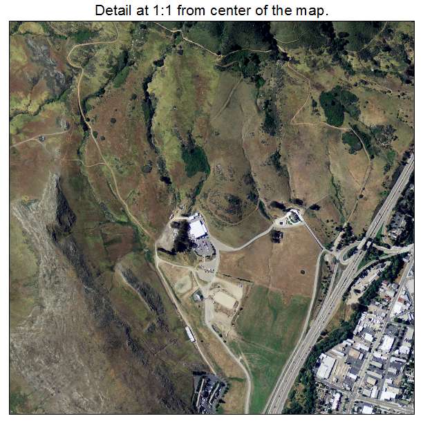 San Luis Obispo, California aerial imagery detail
