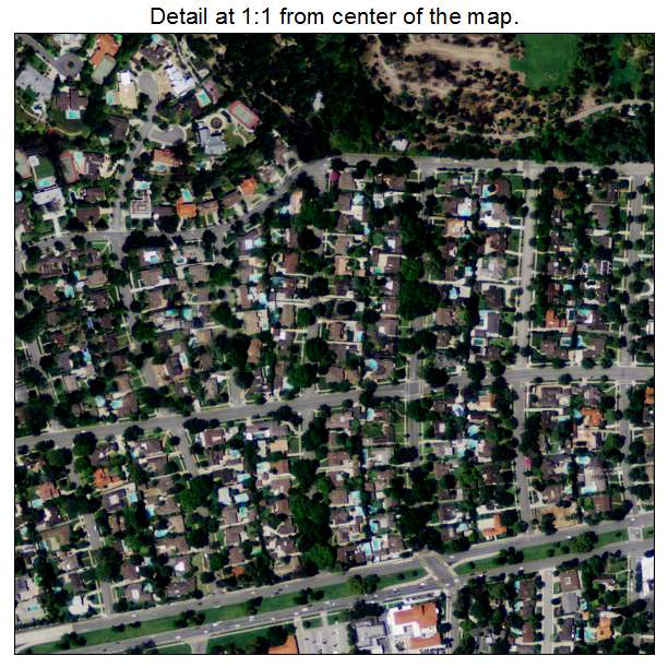 San Marino, California aerial imagery detail