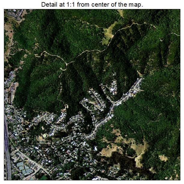 San Rafael, California aerial imagery detail