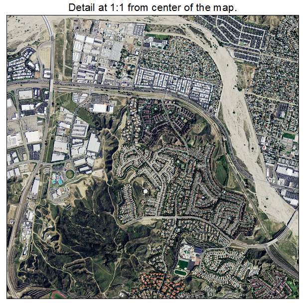 Santa Clarita, California aerial imagery detail