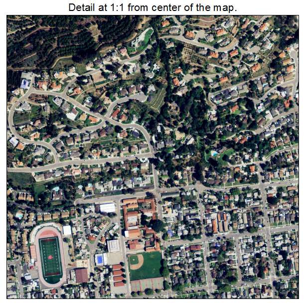Santa Paula, California aerial imagery detail
