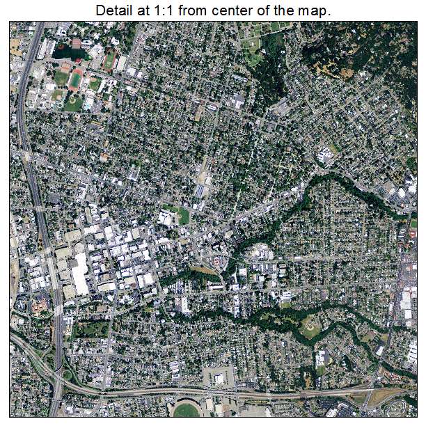 Santa Rosa, California aerial imagery detail