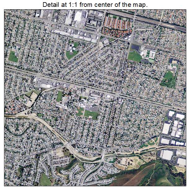 Simi Valley, California aerial imagery detail