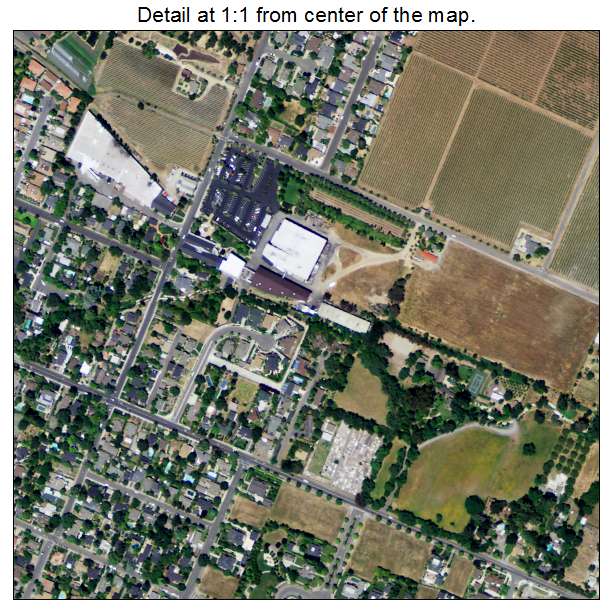 Sonoma, California aerial imagery detail