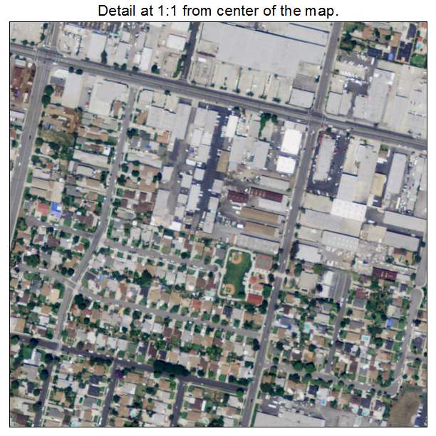 South El Monte, California aerial imagery detail