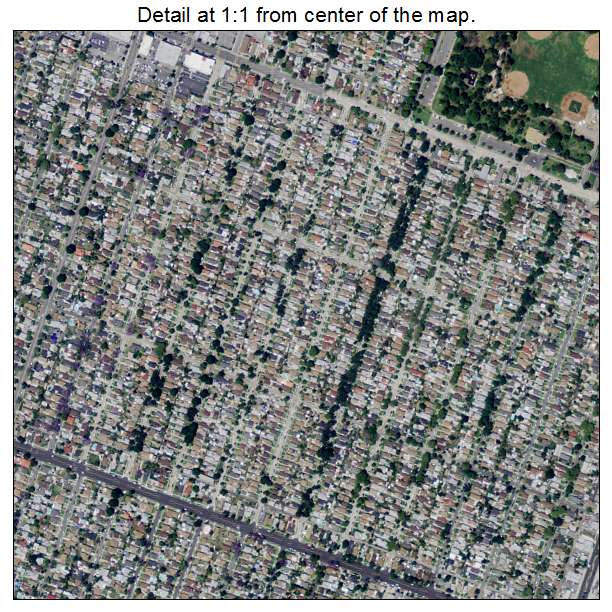 South Gate, California aerial imagery detail