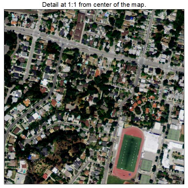 South Pasadena, California aerial imagery detail