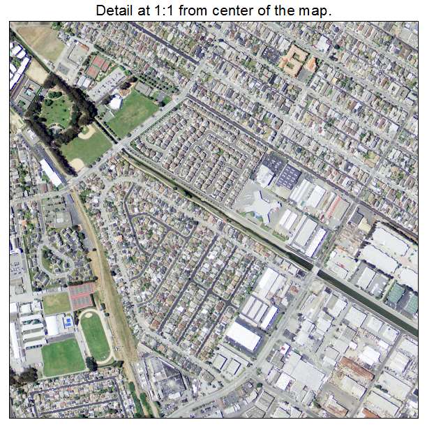 South San Francisco, California aerial imagery detail