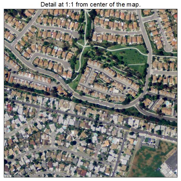 South San Jose Hills, California aerial imagery detail