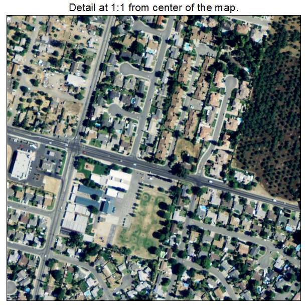 South Yuba City, California aerial imagery detail
