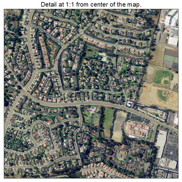 Spring Valley, California aerial imagery detail