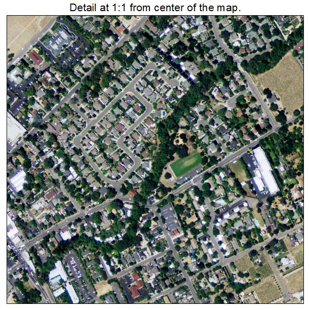 St Helena, California aerial imagery detail