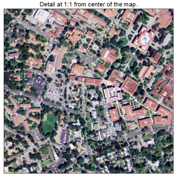 Stanford, California aerial imagery detail