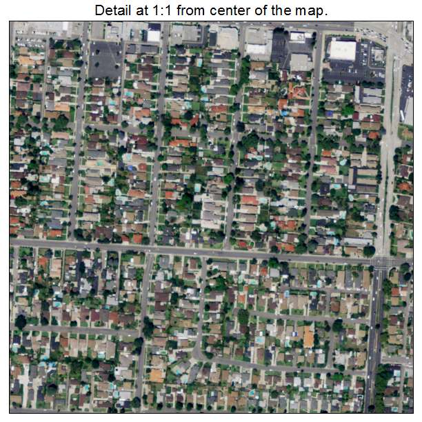 Temple City, California aerial imagery detail
