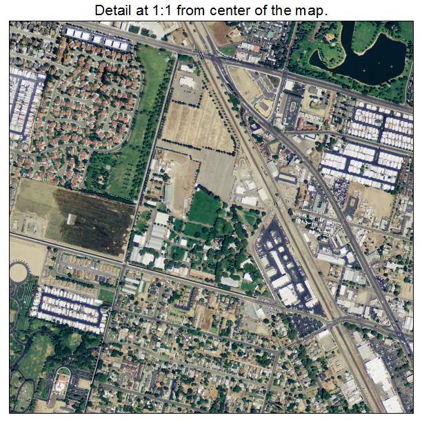 Turlock, California aerial imagery detail