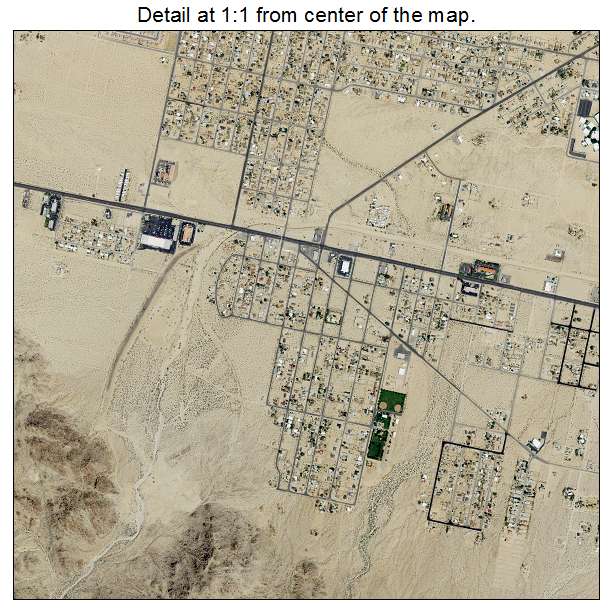 Twentynine Palms, California aerial imagery detail