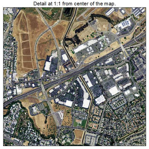 Vacaville, California aerial imagery detail