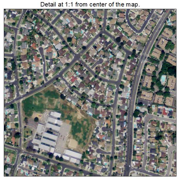 Valinda, California aerial imagery detail