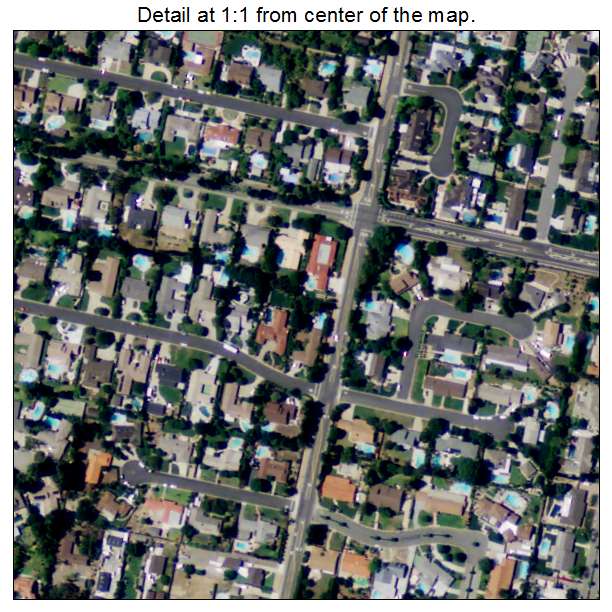 Villa Park, California aerial imagery detail