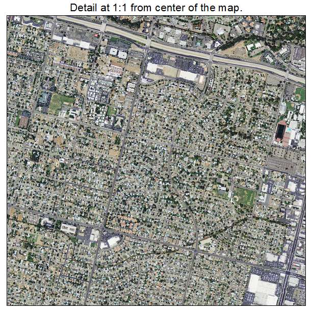 Visalia, California aerial imagery detail