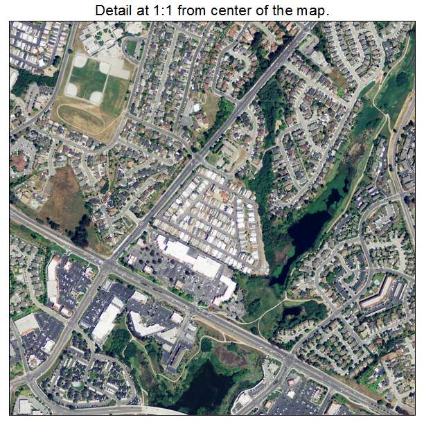 Watsonville, California aerial imagery detail