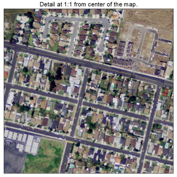 West Athens, California aerial imagery detail