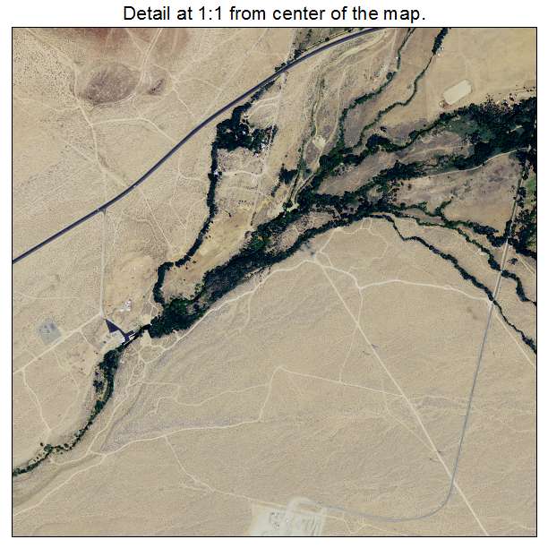 West Bishop, California aerial imagery detail