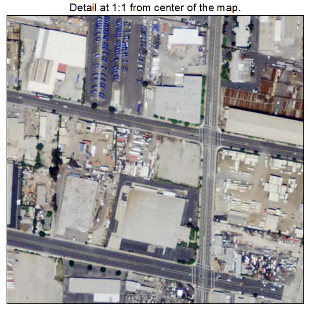 West Compton, California aerial imagery detail