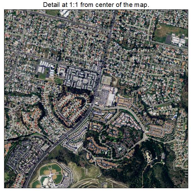 West Covina, California aerial imagery detail