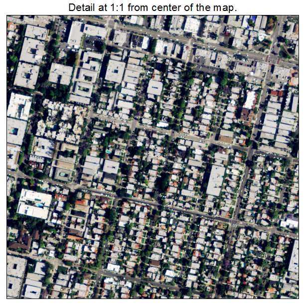 West Hollywood, California aerial imagery detail