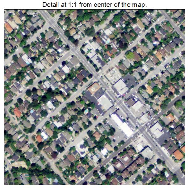 West Menlo Park, California aerial imagery detail