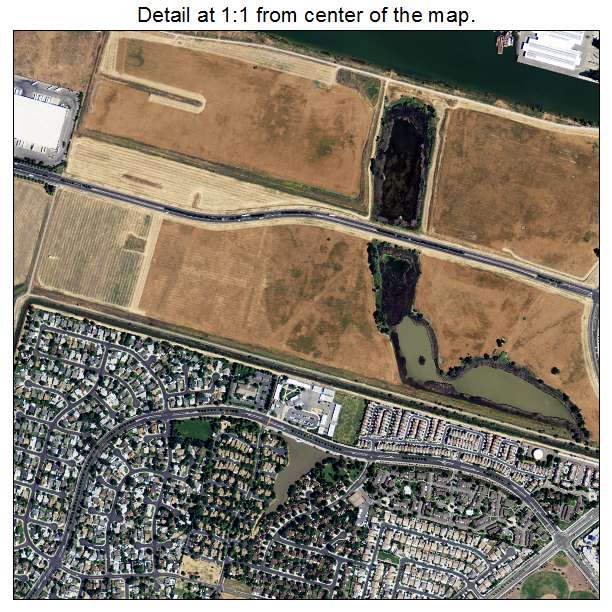 West Sacramento, California aerial imagery detail